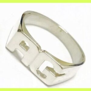 Anillos 2  letras en plata 925