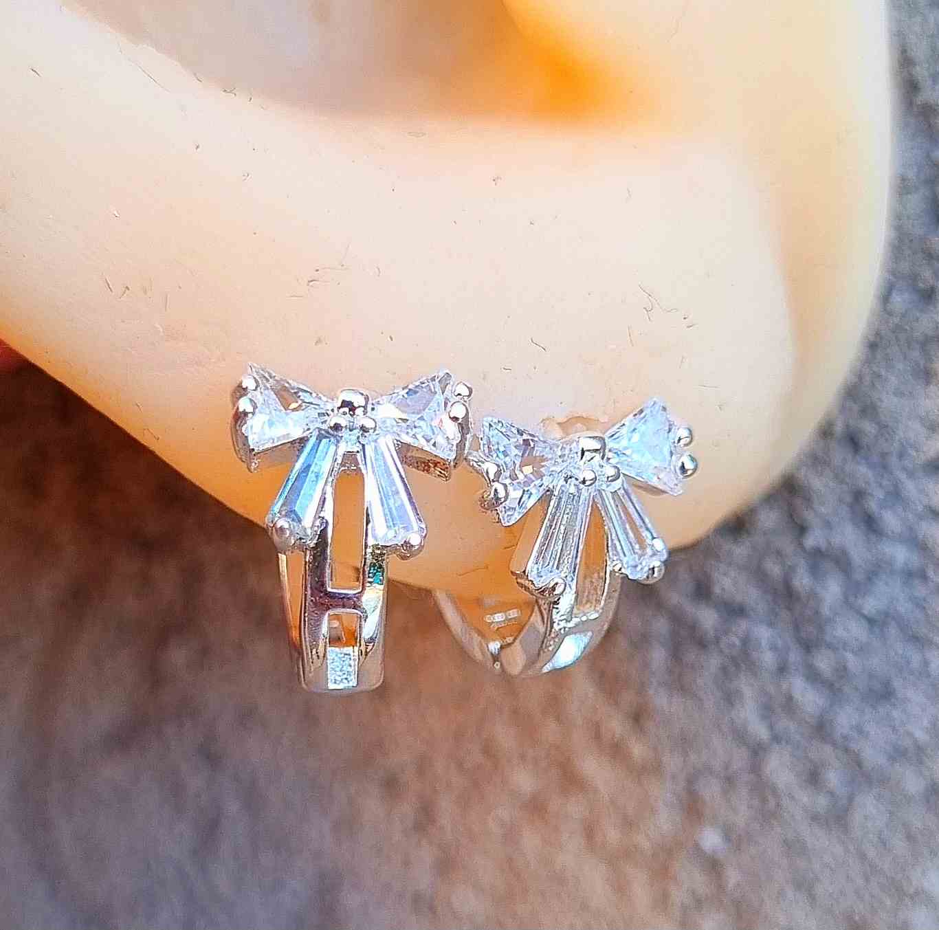 Aros argolla cubic moño 12mm