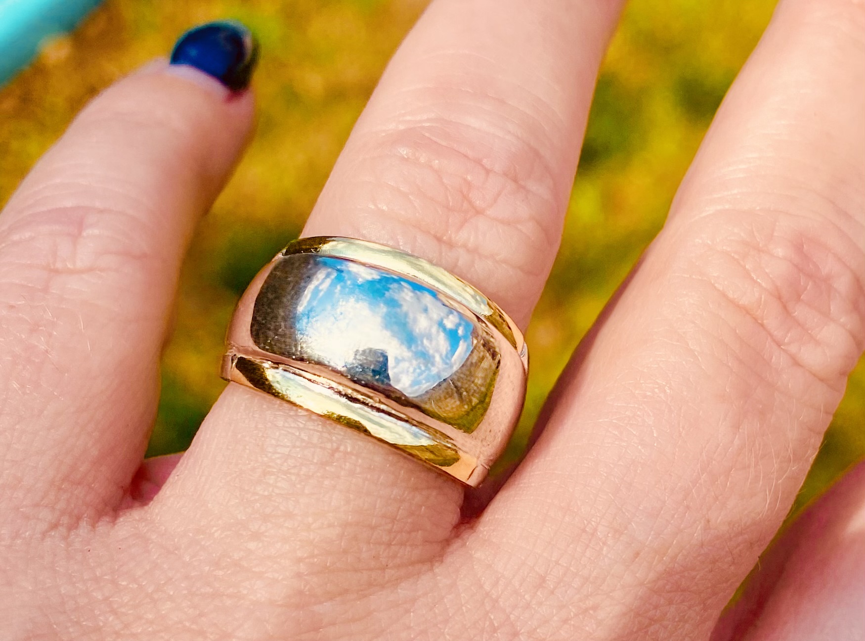 Anillo Plata y oro bombe