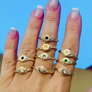 Anillos Plata y Oro Bvlgari cubics 6mm