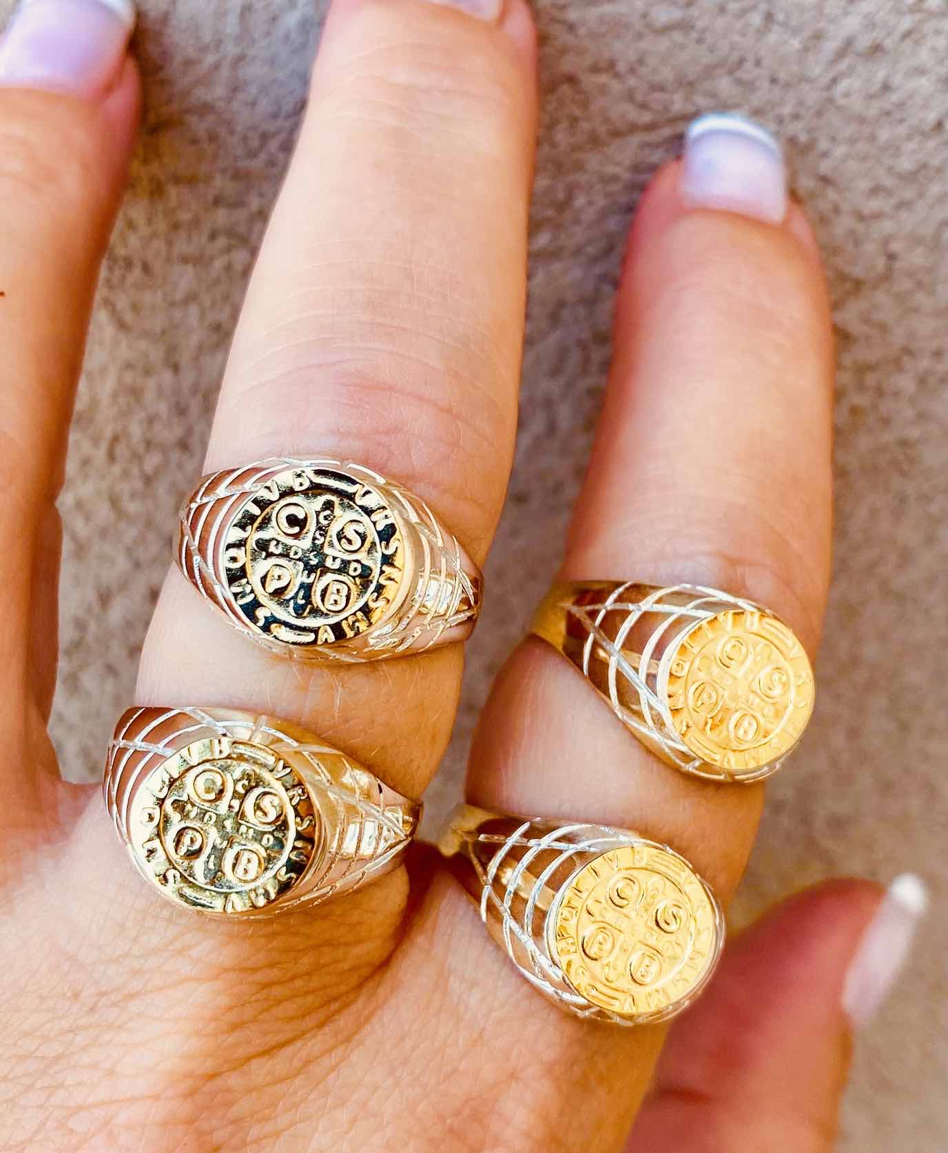 Anillos Plata y Oro San Benito