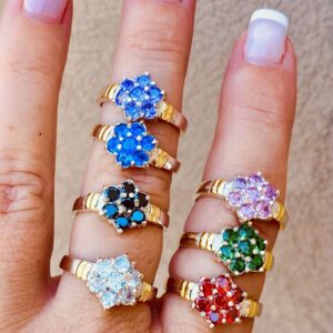Anillos Plata y Oro Roseta de cubics