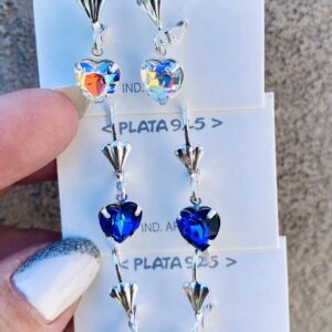 Aros Brisura cristal CORAZON 8mm