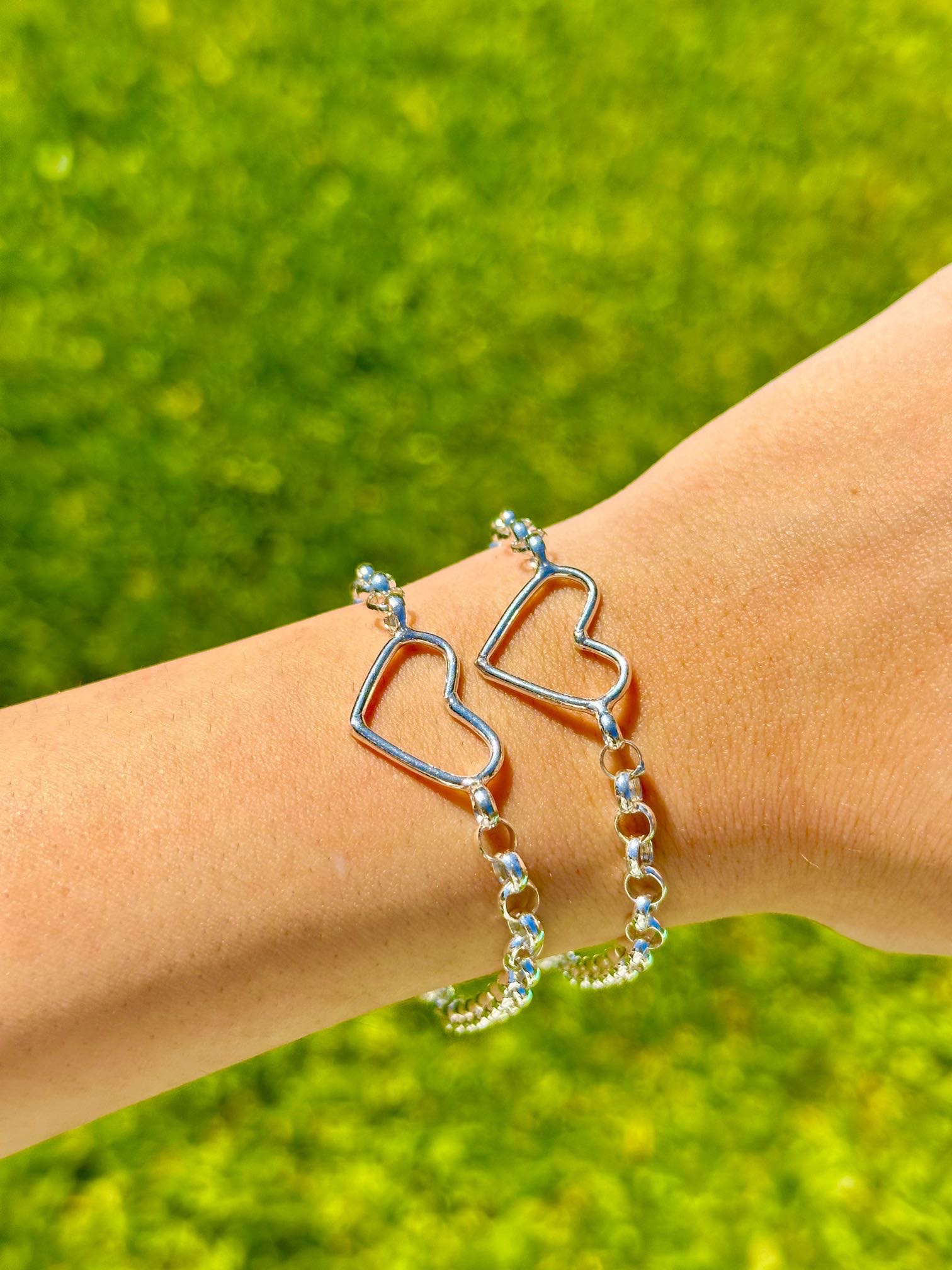 Pulsera rolo con corazon
