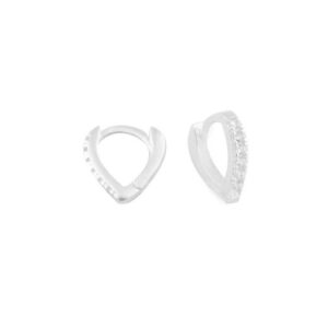 Aros Huggies 9mm cubics corazon
