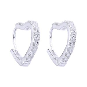 Aros Huggies 12mm cubics corazon