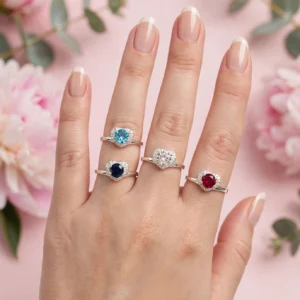 Anillos corazon cubic